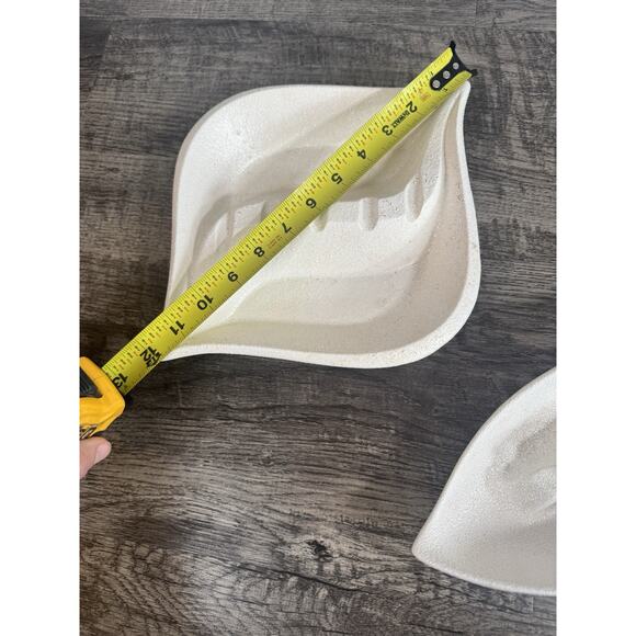 MCM ROYAL HAEGER Lot (2) White Textured Finish ASHTRAYS Vintage USA Atomic - Picture 2 of 16